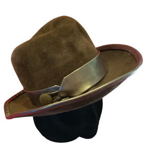 Timeless Elegance: Vintage Suzanne Custom Millinery Brown Fedora